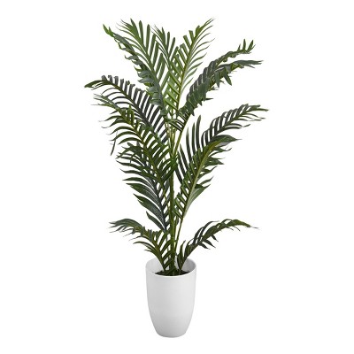 Syemin Artificial Plants Artificial 28" Tall Palm Tree Home Decor Fake Plant Faux Plants Indoor Outdoor Fall Decoration, Green, 26"*24"*27.5"