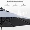 PURPLE LEAF Patio Umbrella Outdoor Table Umbrella Aluminum Frame Market Umbrella Sun Umbrella with 8 Sturdy Ribs - 3 of 4