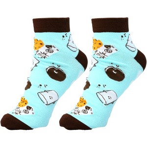 Pavilion Gift Company - Cookies and Milk - Cotton Blend Ankle Socks - Socks - 1 of 4