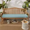 40"x17" Outdura Indoor/Outdoor Bench Cushion Aqua - Sorra Home: UV & Weather-Resistant with Zipper Closure - 2 of 4