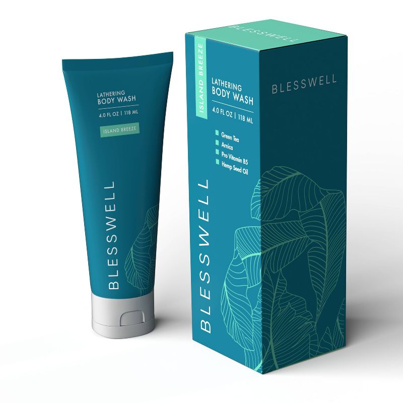 Blesswell Lathering Body Wash - Fresh Scent - 4 fl oz, 3 of 6