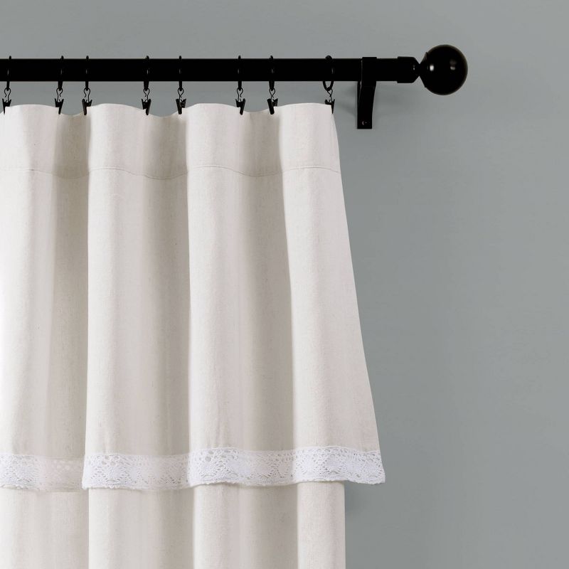 Linen Lace Window Curtain Panels - Lush Décor, 3 of 8