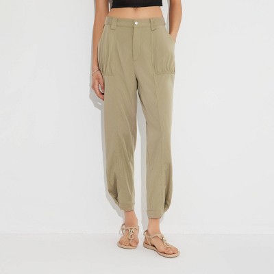 Women's Mid-Rise Tapered Pants - Wild Fable™