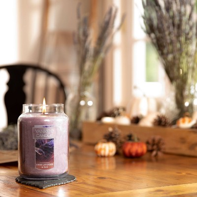 Large Purple Paraffin Wax Jar Candle with Lavender & Oak Scent