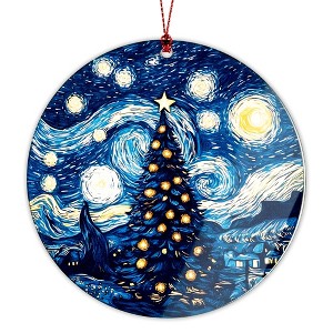 Starry Night Christmas Ornaments 2025, Star Ornament for Hanging Xmas Tree Decorations - 1 of 4