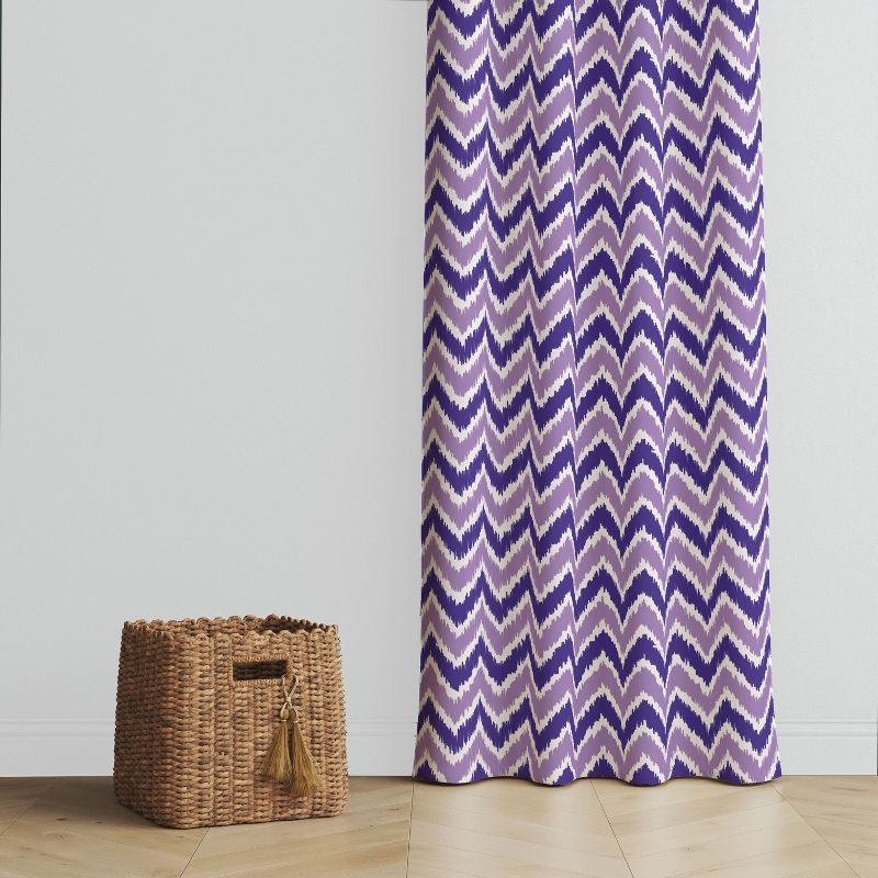 Bacati - Mix N Match Lilac/Purple Chevron Curtain Panel, 2 of 5