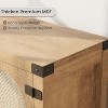 Homhougo TV Stand for Living Room, 59" TV Console Cabinet with Rattan Door and Adjustable Shelves, Boho Entertainment Center, Natural - 4 of 4