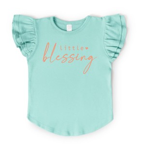 The Juniper Shop Little Blessing Heart Flutter Sleeve Tee - 1 of 4