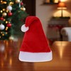 Unique Bargains Christmas Hat Plush Short Pile Hat Polyester Non-Woven Fabric Red 11.02"x15.75" 1 Pc - 2 of 4