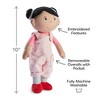 HABA Snug Up Doll Rumbi - 10" Soft Doll with Black Hair and Pink Overalls - Machine Washable for 18 Months and Up - 3 of 4