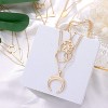 6 Pcs Layered Necklace Set for Women - Gold Moon Coin Y Necklace Choker - 4 of 4