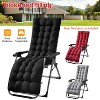 NewHome"71x22 Inch Chaise Lounger Cushion for Recliners, Rocking Chairs, Deck & Sofa Mats, Outdoor Comfort"BlackRedCoffeeGrey&Purple - 4 of 4