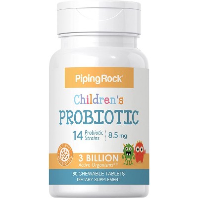 Piping Rock Probiotics for Kids | 60 Chewable Tablets | Natural Berry Flavor