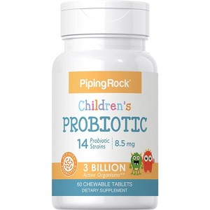 Piping Rock Probiotics for Kids | 60 Chewable Tablets | Natural Berry Flavor - 1 of 1