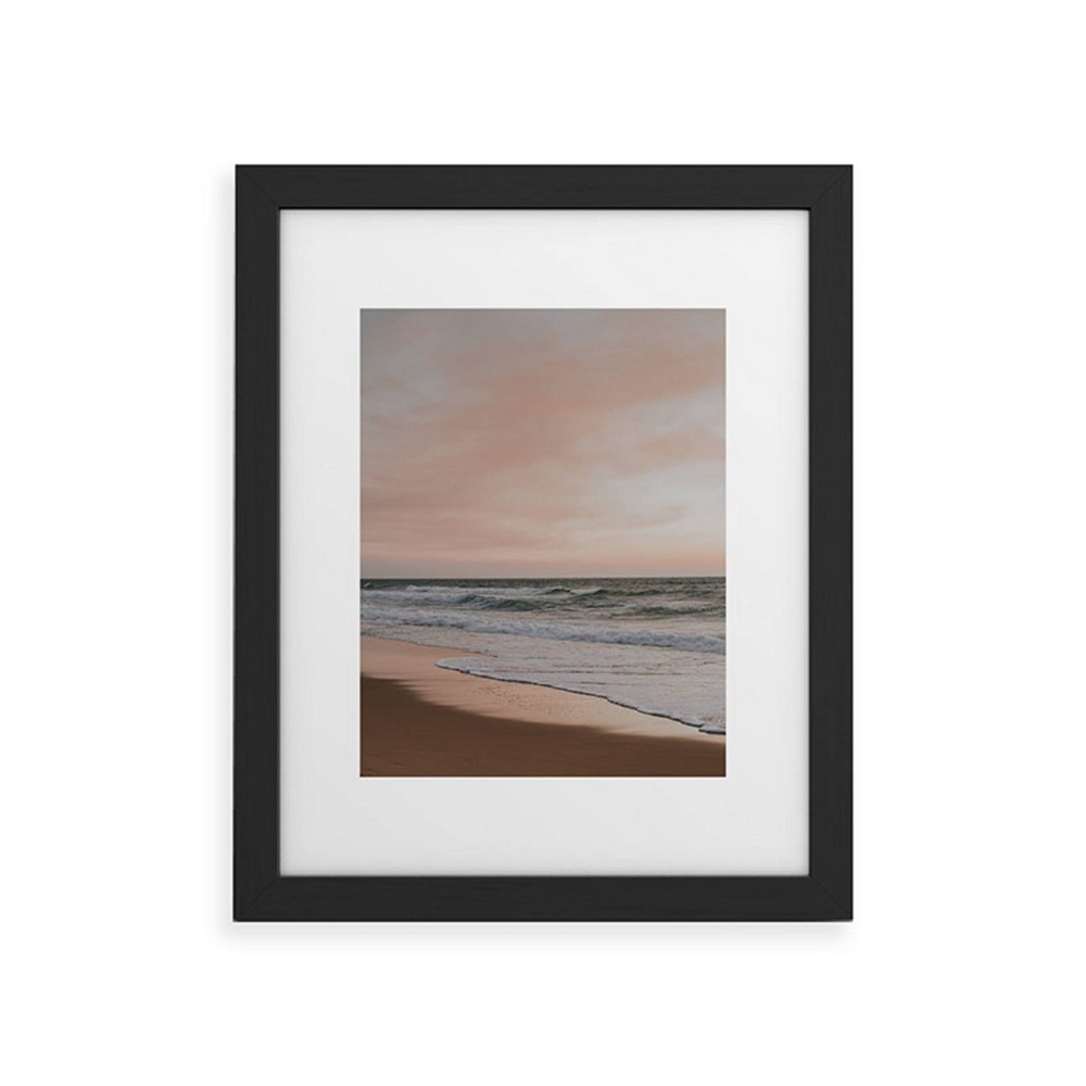 Photos - Other Decoration Deny Designs 11"x14" Hello Twiggs Sunset Beach Walking Black Framed Art Print