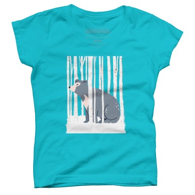 Girl's Design By Humans Winter in the forest By LiartesStudio T-Shirt