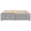 vidaXL Upholstered Bedstead King Light Gray Fabric Mattress Base with Slats for Bedroom - Modern Light Gray Frame Perfect for Contemporary Decor - 3 of 4
