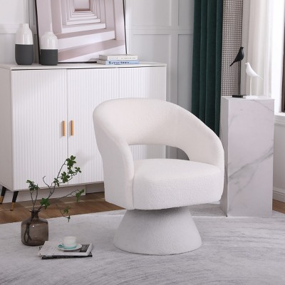Accent Chairs Swivel With Smooth 360-Degree Swivel Base, Accent Chairs Modern, Swivel Chairs With High-Density Sponge Seat Cushion-Cuddlewood