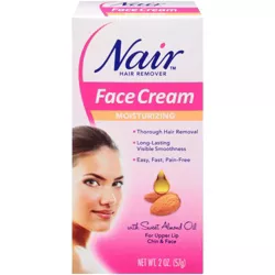 Nair Hair Remover Moisturizing Face Cream with Sweet Almond Oil - 2oz