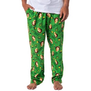Elf The Movie Mens' Son of a Nutcracker! Tossed Film Sleep Pajama Pants Green - 1 of 4