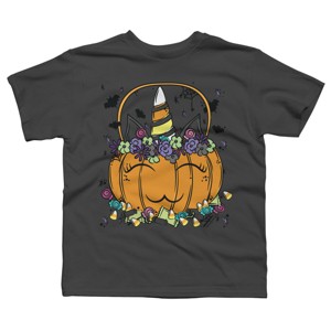 Boy's Design By Humans Halloween Unicorn By Desdymona T-Shirt - 1 of 2