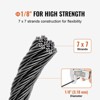 VEVOR Wire Rope Kit, 1/8" 500 ft 316 Stainless Steel Cable with Cutter and Gloves, 1600 lbs Breaking Strength, Black - 4 of 4
