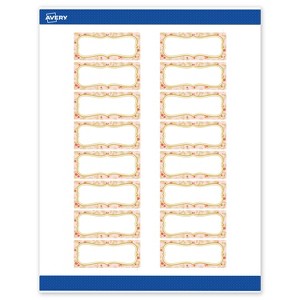 Avery Labels, 1" x 2-5/8", Gold-Pink Berries, Matte, 160ct - 1 of 4