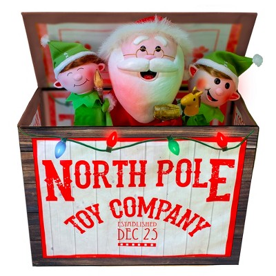 Tekky Christmas Pop Up Toy Box, Brown