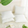 PiccoCasa Velvet Pom-Pom Solid Soft Square Cushion Throw Pillow Covers 4Pcs - 2 of 4