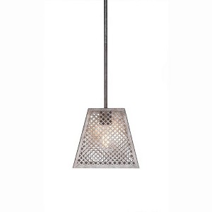 Toltec Lighting Corbello 1 - Light Pendant in  Aged Silver - 1 of 1