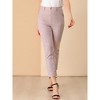 INSPIRE CHIC Women's High Waist Elastic Back Two Slant Pockets Office Work Ankle Pants - 3 of 4