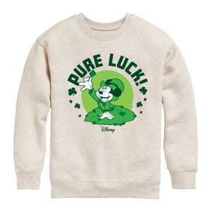 Boys' - Disney - Pure Luck Graphic Long Sleeve Fleece Sweatshirt - 1 of 4