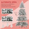 TopComfy Christmas Tree Stands Artificial Christmas Tree Festive Pencil Christmas Tree Cozy Snowy Decor for Living Room, Green, 48.07"*14.97"*15.52" - 3 of 4