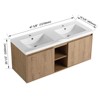 SEVOBAL Bathroom Storage Cabinets, Bathroom Vanity, 48 Inch Bathroom Vanity with Double Sink, Freestanding Bathroom Sink Cabinet with Soft Closing - 4 of 4