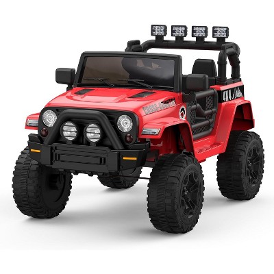 2-Seater 12V Ride-On Truck for Kids, Electric Battery Powered Car with Parental Remote Control, Safety Belt, All-Terrain Jeeps for Boys Girls