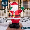 Joyfy 6 FT Christmas Inflatable Outdoor Decoration, Santa with Gift Bag Inflatable with Built-in LEDs for Christmas Party Indoor Outdoor Decorations - 2 of 4