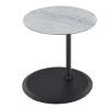 FONTOI End Tables Living Room Side Table Work Table Adjustable Height Beside Table with Marble Textured Top for Small Space, Grey, 15.5"*15.5"*16" - 3 of 4
