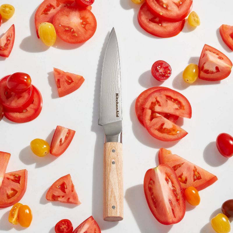 KitchenAid Premium 5.5&#34; Damascus Serrated Utility Knife, 2 of 8