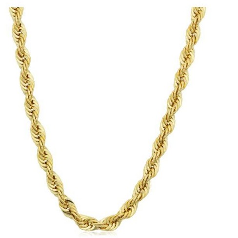Pompeii3 14K Yellow Gold Filled Men's 4.2mm Rope Chain Necklace