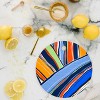 DorisciciArt autumn stripes Round Cutting Board - Deny Designs - image 2 of 3