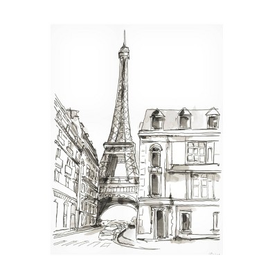 18" x 24" Ethan Harper 'Pen & Ink Travel Studies I' Unframed Wall Canvas - Trademark Fine Art