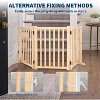 Wooden Freestanding Dog Gate, Pet Gate with Support Feet, Indoor Dog Fence for House, Doorways, Stairs, Expandable Pet Fence - 4 of 4