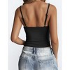 Women's Lace-Up Back Lace Cami Adjustable Bralette Top for Vacation - 3 of 4