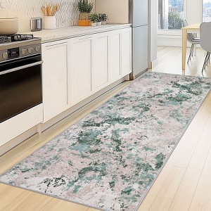 Area Rugs: Washable Non-Slip Marble Pattern Abstract Carpet, Soft Stain Resistant Rug for Living Room, Bedroom, Home, Dining Room - 1 of 4