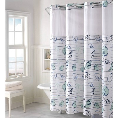 seashell shower curtain