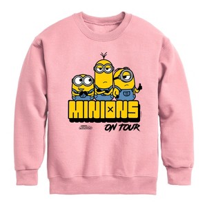 Boys' - Despicable Me Minions - Minions On Tour Graphic Long Sleeve Fleece Sweatshirt - 1 of 4