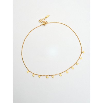 SOHI Women's Gold Gold Plated Minimal Necklace