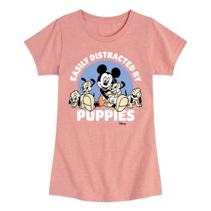 Girls' - Disney - Mickey Mouse Fitted Short Sleeve Graphic T-Shirt - 1 of 4