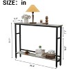 5.9" Slim Console Table, 2 Tier Narrow Sofa Table with Adjustable Shelf, Space-Saving Behind Couch Table for Living Room, Entryway - 2 of 4