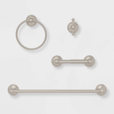 Double Modern Towel Bar Brushed Nickel - Threshold